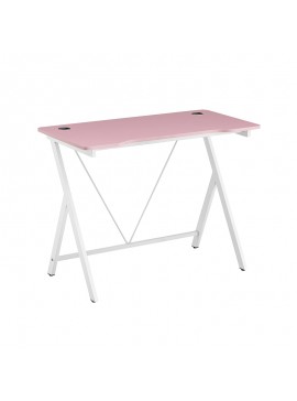 ZITA PLUS ΓΡΑΦΕΙΟ 100X50X75εκ.ΡΟΖ MDF/ΛΕΥΚΟ ΜΕΤΑΛΛΙΚΟ 100X50X75εκ.12.0064