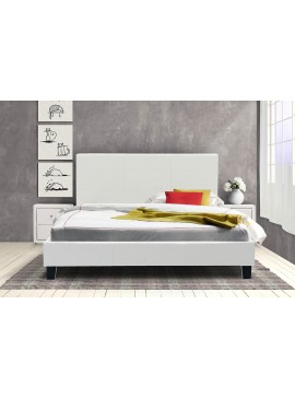 Κρεβάτι Zeur Intrahome 150x200 PU χρώμα λευκό ματ INTRAPA-117111112