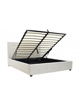 Κρεβάτι Taos Intrahome 160x200 PU λευκό ματ + αποθηκευτικό χώρο INTRAPA-117111127