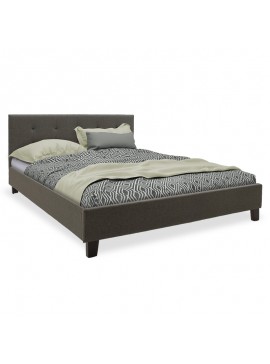 Κρεβάτι Mago pakoworld ύφασμα ανθρακί 150x200εκ