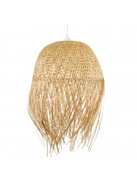 00713 GloboStar® GLOBOSTAR® MANILA 00713 Boho Κρεμαστό Φωτιστικό Οροφής με Ντουί 1 x E27 AC 220-240V IP20 - Μπεζ - Μ50 x Π50 x Υ70cm