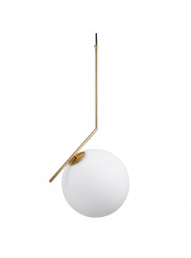 00956 GloboStar® GLOBOSTAR® MONROE 00956 Μοντέρνο Κρεμαστό Φωτιστικό Οροφής με Ντουί 1 x E27 AC 220-240V IP20 - Χρυσό & Λευκό - Μ30 x Π30 x Υ75cm