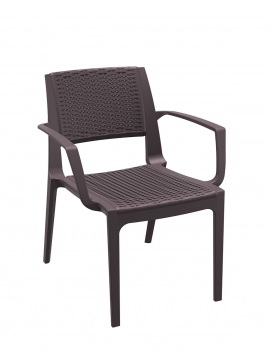  Siesta   Capri Brown* Armchair  metax-01-00-0201 διάστ.62.0000 x 58.0000 x 82.0000