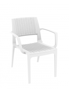  Siesta   Capri White* Armchair  metax-01-00-0750 διάστ.62.0000 x 58.0000 x 82.0000