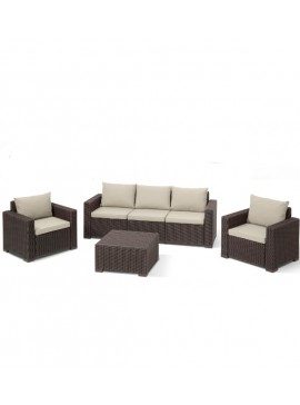 METAX-24 California-3 Lounge Set Καφέ*  0. x 0. x 0. metax-01-00-1800