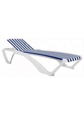 Resol   Marina/White* resin sun-lounger with striped blue textilene  metax-01-00-1838 διάστ.190.0000 x 73.0000 x 35.0000