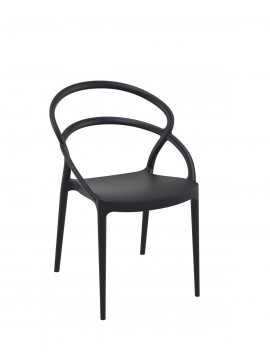  Siesta   Pia/PL* Armchair Black  metax-01-00-2484 διάστ.56.0000 x 54.0000 x 82.0000