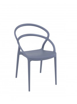  Siesta   PIA/PL* CHAIR DARK GREY  metax-01-00-2485 διάστ.56.0000 x 54.0000 x 82.0000