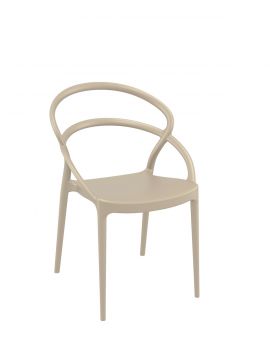  Siesta   Pia/PL Chair Taupe*  metax-01-00-2487 διάστ.56.0000 x 54.0000 x 82.0000