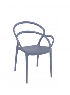  Siesta   Mila/PL* Armchair Dark Grey  metax-01-00-2523 διάστ.56.0000 x 57.0000 x 82.0000