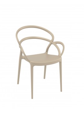  Siesta   Mila/PL* Armchair Taupe  metax-01-00-2524 διάστ.56.0000 x 57.0000 x 82.0000