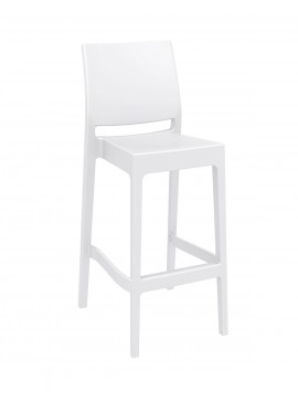 Siesta   Maya/S-75cm* Barstool White PL  metax-01-00-2568 διάστ.51.0000 x 45.0000 x 98.0000