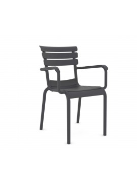    Hera/P-PL* Resin Armchair Anthracite  metax-01-00-2716 διάστ.58.0000 x 58.0000 x 84.0000