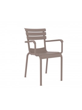    Hera/P-PL* Resin Armchair Cappuccino  metax-01-00-2717 διάστ.58.0000 x 58.0000 x 84.0000