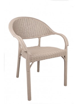    Fiesta/P Taupe* Armchair  metax-01-00-2754 διάστ.60.0000 x 60.0000 x 84.0000