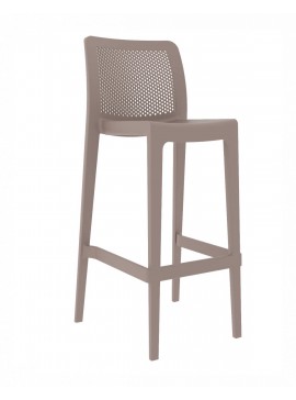    Lisa/S* Resin Barstool Cappuccino  metax-01-00-2776 διάστ.49.0000 x 51.0000 x 104.0000
