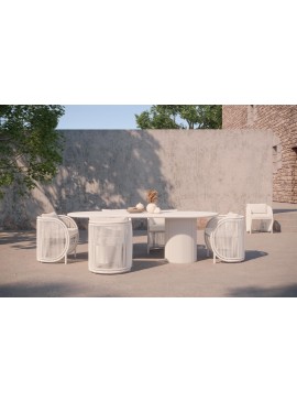  Azzurro Living   Kamari/D7 Dining Set of 7pcs  metax-01-00-2800 διάστ.0.0000 x 0.0000 x 0.0000