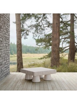  Azzurro Living   Pensacola/Τ-104x104xh.40,6cm Concrete Table Oat  metax-01-00-2810 διάστ.104.0000 x 104.0000 x 40.6000