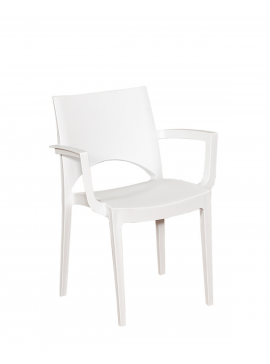    Armchair Paris/P-PP White*  metax-01-00-870 διάστ.58.0000 x 51.0000 x 80.0000