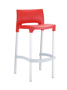  Siesta   Gio* Barstool Red 75cm Alu PL  metax-01-04-744 διάστ.45.0000 x 39.0000 x 96.0000