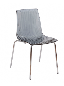 METAX-24 Καρέκλα Calima Διάφανο Γκρι*  53. x 48. x 82. metax-01-04-874