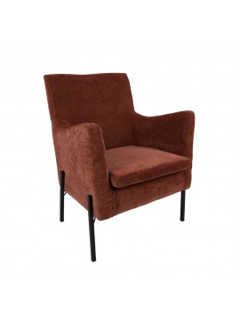 BRAND ΠΟΛΥΘΡΟΝΑ RUST RED 73x69,5xH90cm 01-2178