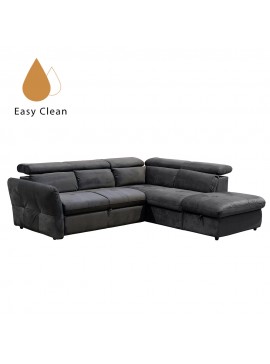 Liberta MONSERAT ΚΑΝΑΠΕΣ ΚΡΕΒΑΤΙ ΓΩΝΙΑ ΔΕΞΙΑ ΑΝΘΡΑΚΙ 254x224xH90cm 254x224xH90cm 01-2602
