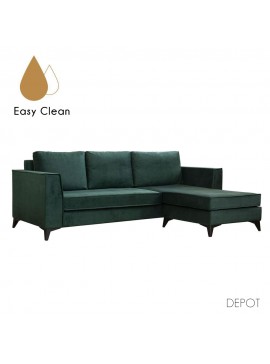 HACKET ΚΑΝΑΠΕΣ ΓΩΝΙΑ ΑΝΑΣΤΡΕΨΙΜΗ ΠΡΑΣΙΝΟ 250x170xH80cm 01-2690