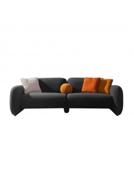 Liberta PUFFY ΚΑΝΑΠΕΣ 3ΘΕΣΙΟΣ ΓΚΡΙ ΣΚΟΥΡΟ 240x110xH85cm 240x110xH85cm 01-3094