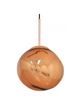 01461 GloboStar® GLOBOSTAR® DIXAR 01461 Μοντέρνο Κρεμαστό Φωτιστικό Οροφής με Ντουί 1 x E27 AC 220-240V IP20 - Χάλκινο Φιμέ - Μ28 x Π28 x Υ40cm