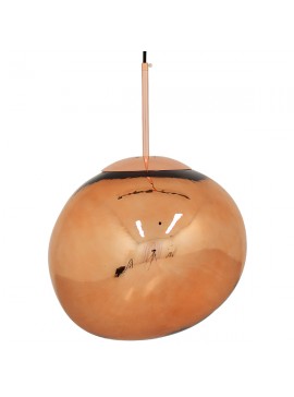 01465 GloboStar®  DIXAR 01465 Μοντέρνο Κρεμαστό Φωτιστικό Μπάλα Μονόφωτο 1 x E27 IP20 Χάλκινο Γυαλί - Μ36 x Π36 x Υ45cm
