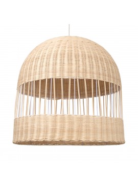 01726 GloboStar® GLOBOSTAR® LUCIA 01726 Boho Κρεμαστό Φωτιστικό Οροφής με Ντουί 1 x E27 AC 220-240V IP20 - Μπεζ - Μ60 x Π60 x Y60cm