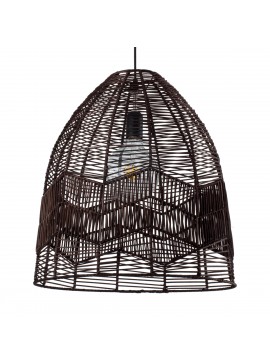 01752 GloboStar® GLOBOSTAR® ALOHA 01752 Boho Κρεμαστό Φωτιστικό Οροφής με Ντουί 1 x E27 AC 220-240V IP20 - Καφέ - Μ45 x Π45 x Υ48cm