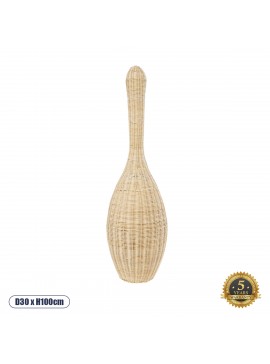 01843 GloboStar® GLOBOSTAR® PARADIS 01843 Boho Επιδαπέδιο Φωτιστικό με Ντουί 1 x E27 AC 220-240V IP20 - Μπεζ - Μ30 x Π30 x Υ100cm