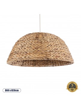 01847 GloboStar® GLOBOSTAR® MANGATA 01847 Boho Κρεμαστό Φωτιστικό Οροφής με Ντουί 1 x E27 AC 220-240V IP20 - Μπεζ - Μ60 x Π60 x Υ28cm
