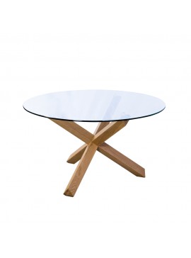 Liberta GLASS ΤΡΑΠΕΖΙ ΔΙΑΦΑΝΟ 130x130xH75cm 130x130xH75cm 02-0453