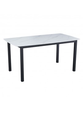 Liberta PLUTO ΤΡΑΠΕΖΙ ΛΕΥΚΟ ΜΕ ΟΨΗ ΜΑΡΜΑΡΟΥ 160x90xH76cm 160x90xH76cm 02-0624