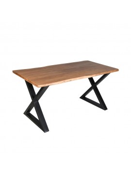 Liberta MINGLE ΤΡΑΠΕΖΙ ΚΑΡΥΔΙ ΜΑΥΡΟ 160x80xH76cm 160x80xH76cm 02-0641