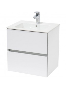 Roca ΕΠΙΠΛΟ ΜΠΑΝΙΟΥ 65x43x55cm 2 ΦΥΛ. CUBE ΜΕ ΝΙΠΤΗΡΑ 806 GLOSS WHITE ROCA KANEL-386.A851198806
