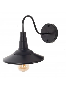 Artekko Aluminum Φωτιστικό Απλίκα Μονόφωτο (Ε27) Μαύρο με Καθρέφτη (29x29x46)cm Artekko 023-3325