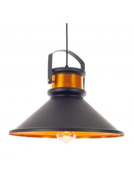 Artekko Aluminum Φωτιστικό Οροφής Μονόφωτο (Ε27) Μαύρο/Χρυσό (40x40x16)cm Artekko 023-3327