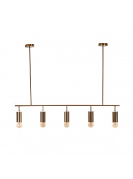 Artekko Iron Φωτιστικό Οροφής 5φωτο (Ε27) Μεταλλικό Χρυσό (110x10x85)cm Artekko 023-3350