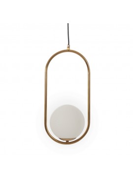 Artekko Iron Φωτιστικό Οροφής Μονόφωτο (Ε27) Μεταλλικό Χρυσό (20x15x45)cm Artekko 023-3364