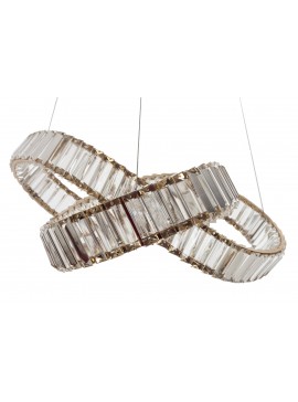 Artekko Iron Φωτιστικό Οροφής LED Χρυσό Μεταλλικό με Κρύσταλλα (60x60x30)cm 9w 3000K Artekko 023-3367