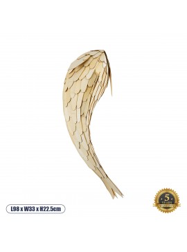 02359 GloboStar® GLOBOSTAR® GOURAMI 02359 Boho Φωτιστικό Τοίχου - Απλίκα με Ντουί 1 x E27 AC 220-240V IP20 - Μπεζ - Μ98 x Π33 x Υ22.5cm