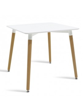 Τραπέζι Natali τετράγωνο MDF χρώμα λευκό 80x80x76εκ 029-000080