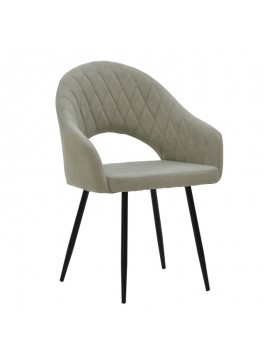 Πολυθρόνα Macie pakoworld ύφασμα antique γκρι-μαύρο 58x50x85εκ 029-000150