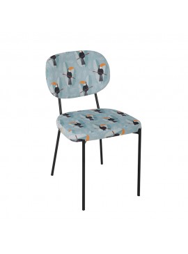 TUCAN ΚΑΡΕΚΛΑ ΜΠΛΕ ΜΕ PATTERN 43x56xH82cm 03-0694
