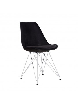 CROWN ΚΑΡΕΚΛΑ ΜΑΥΡΟ 48x55xH83cm 03-0838