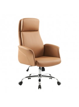 Καρέκλα γραφείου διευθυντή Derjio pakoworld καφέ pu 68x66x115εκ